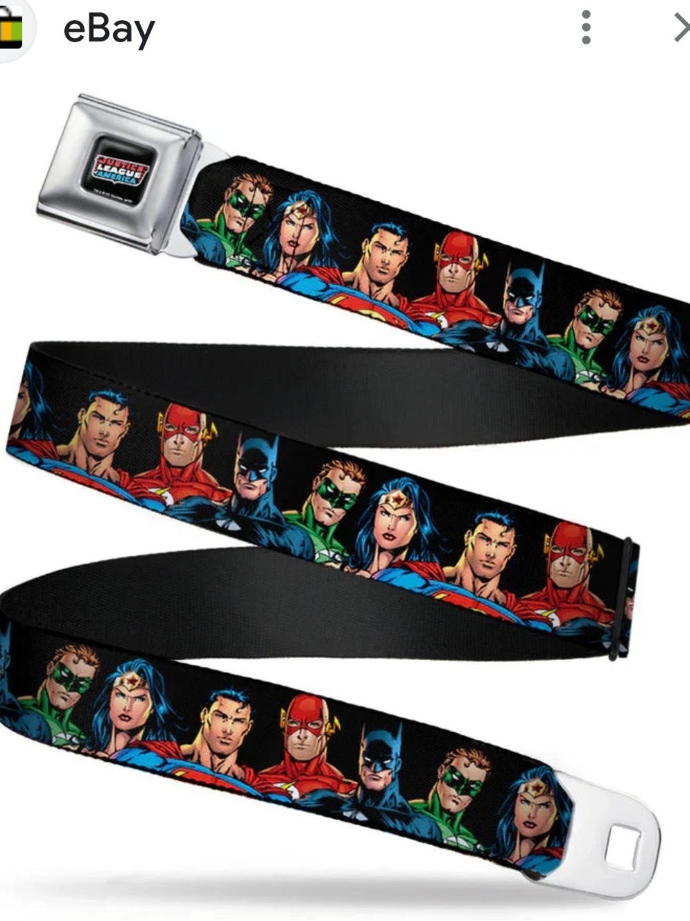 Buckle-Down Marvel Superhero Seatbelt Buckle Belt flaw